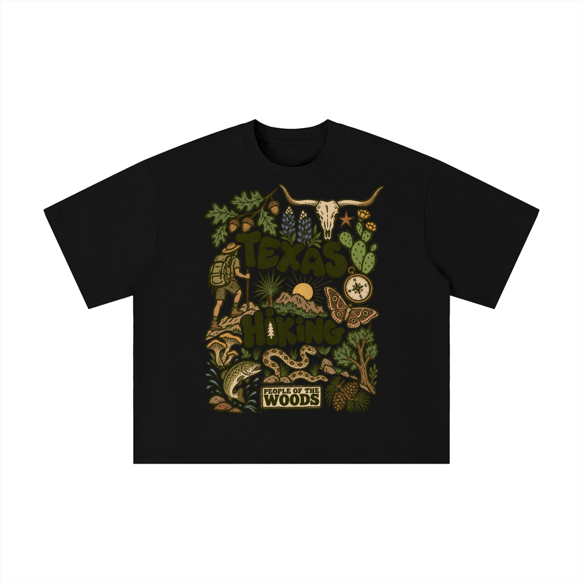 Texas Hiking Vintage Outdoor Graphic Tee
