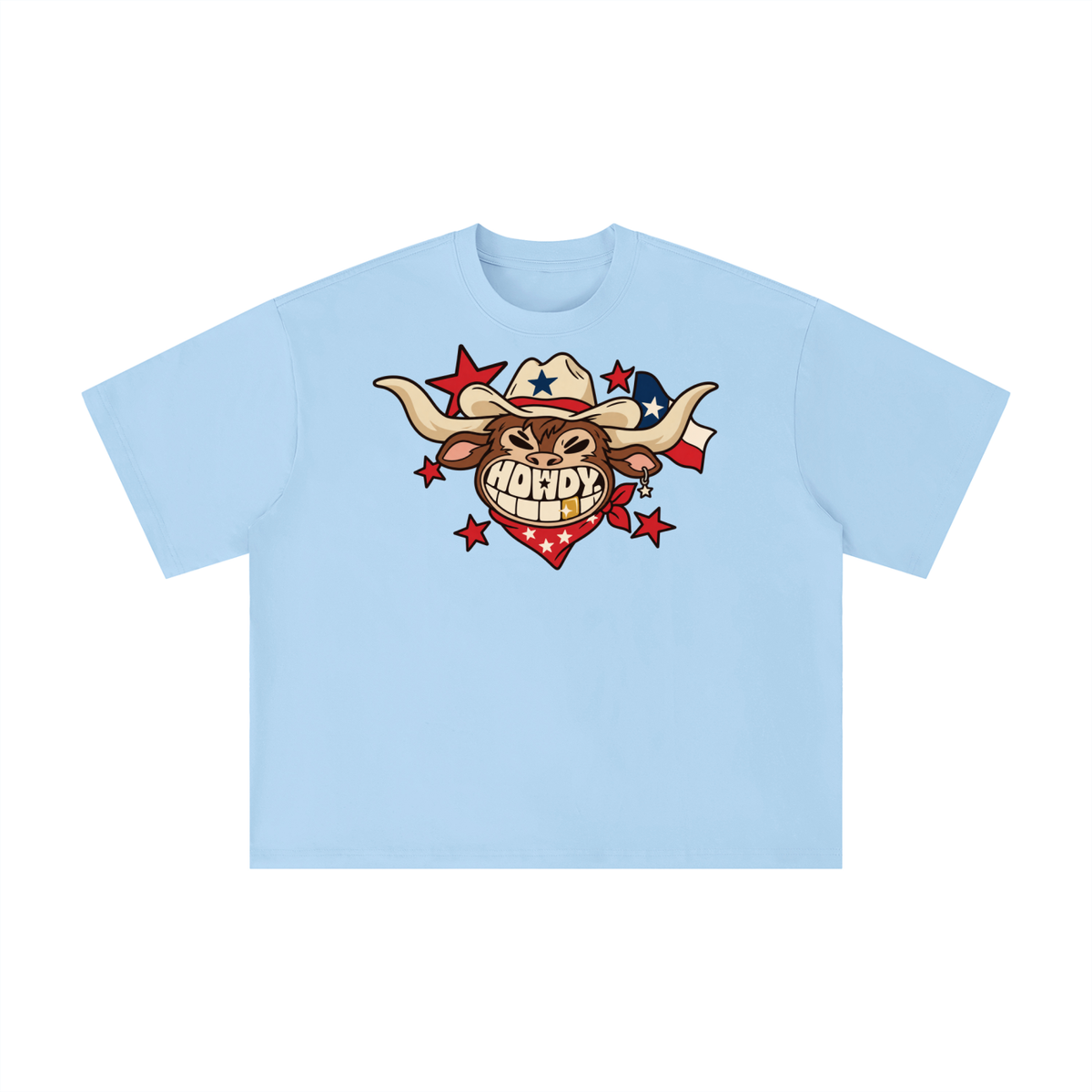 Howdy Texas Longhorn Grin Graphic Tee
