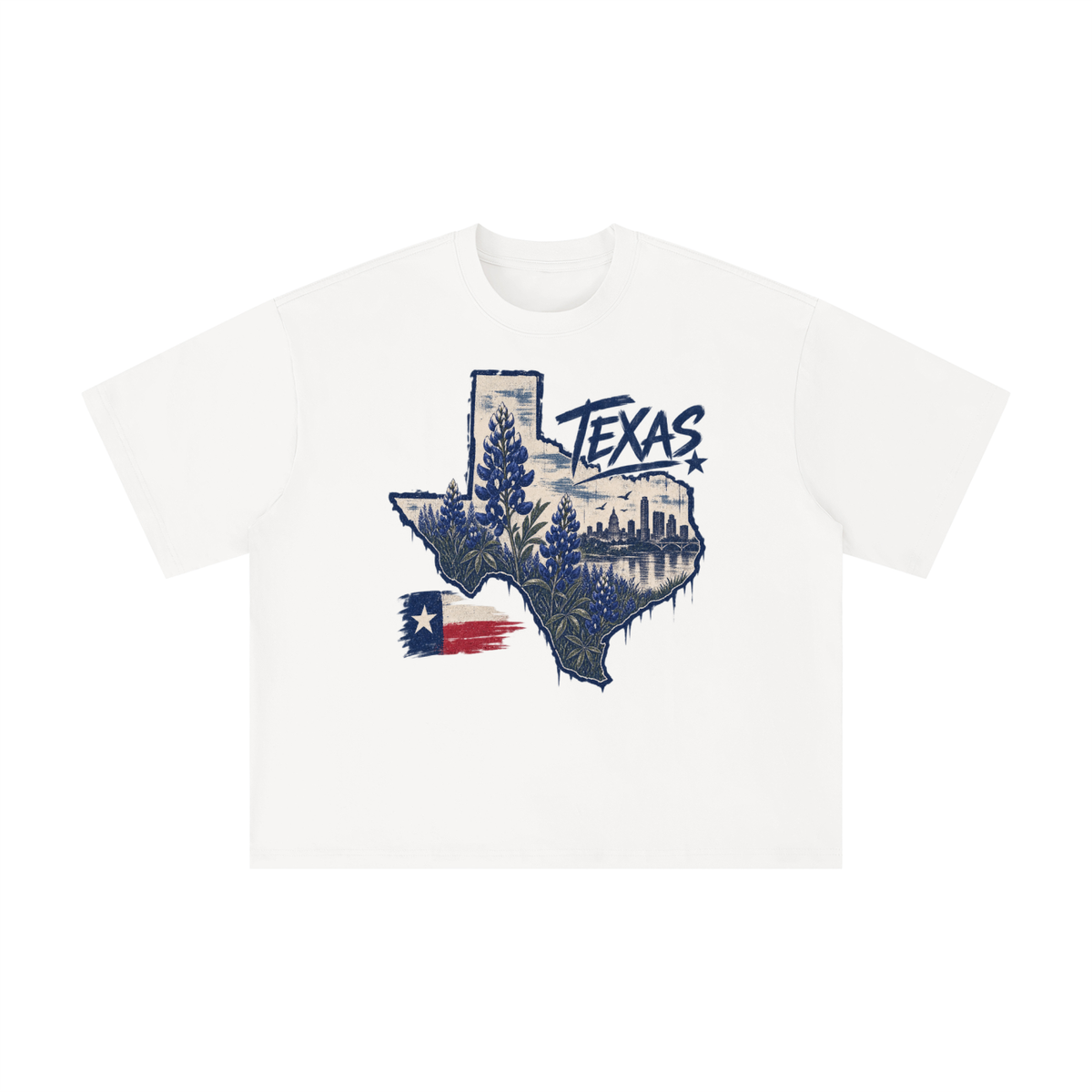 Vintage Texas Bluebonnet State Graphic Tee