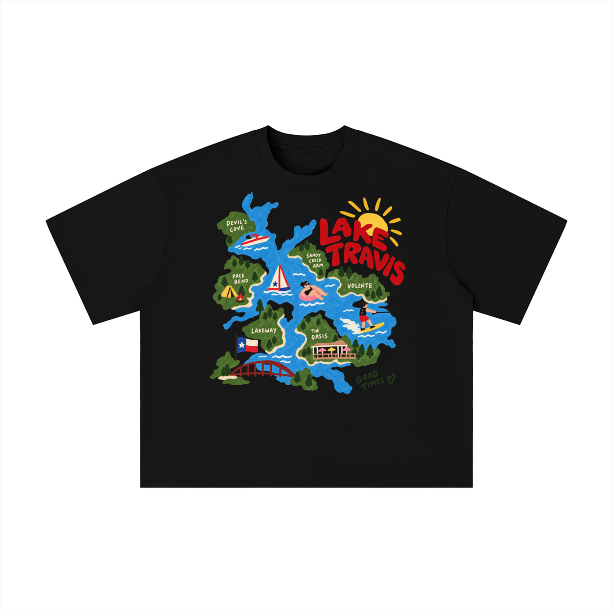 Lake Travis Good Times Vintage Texas Tee