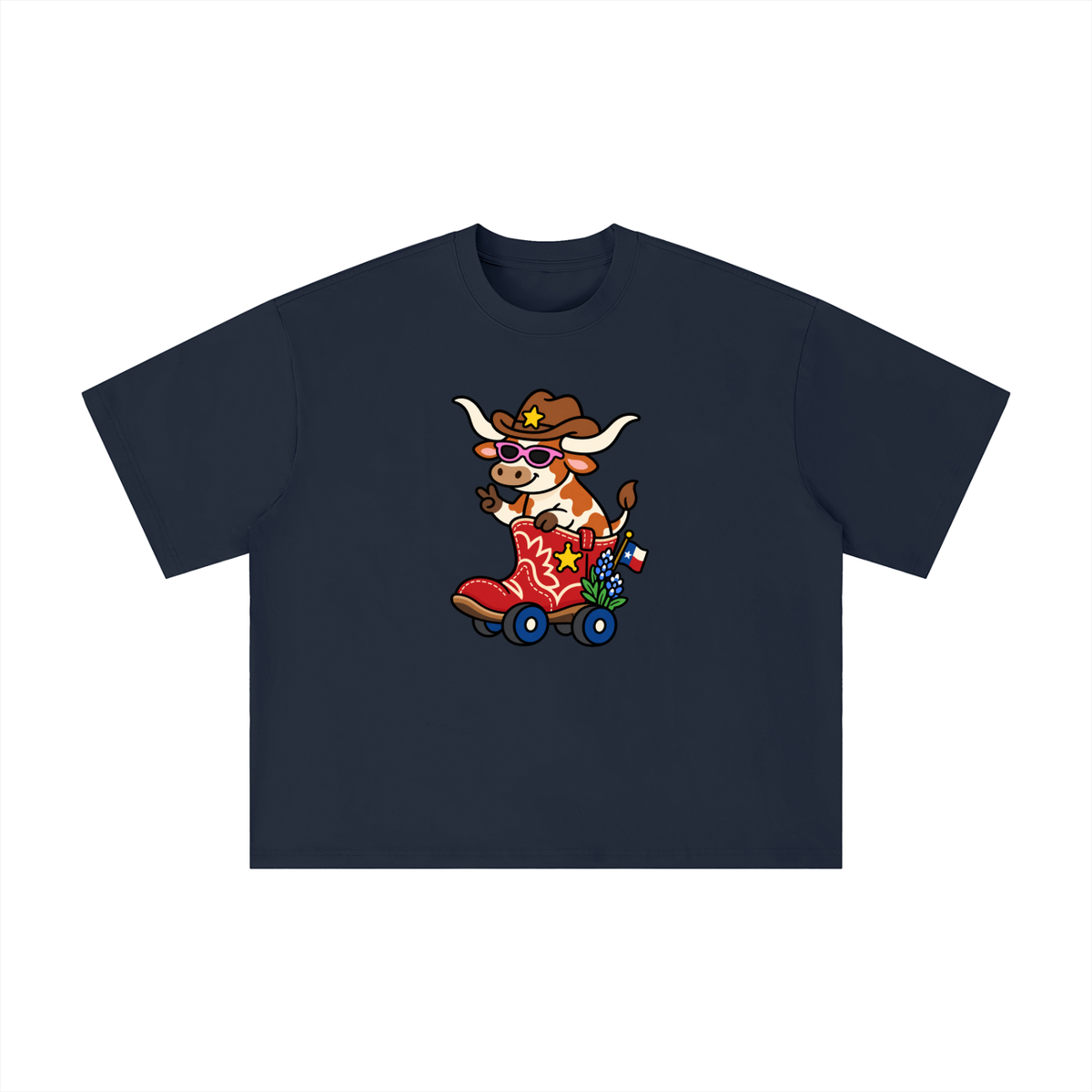 Howdy Longhorn Cowboy Boot Tee