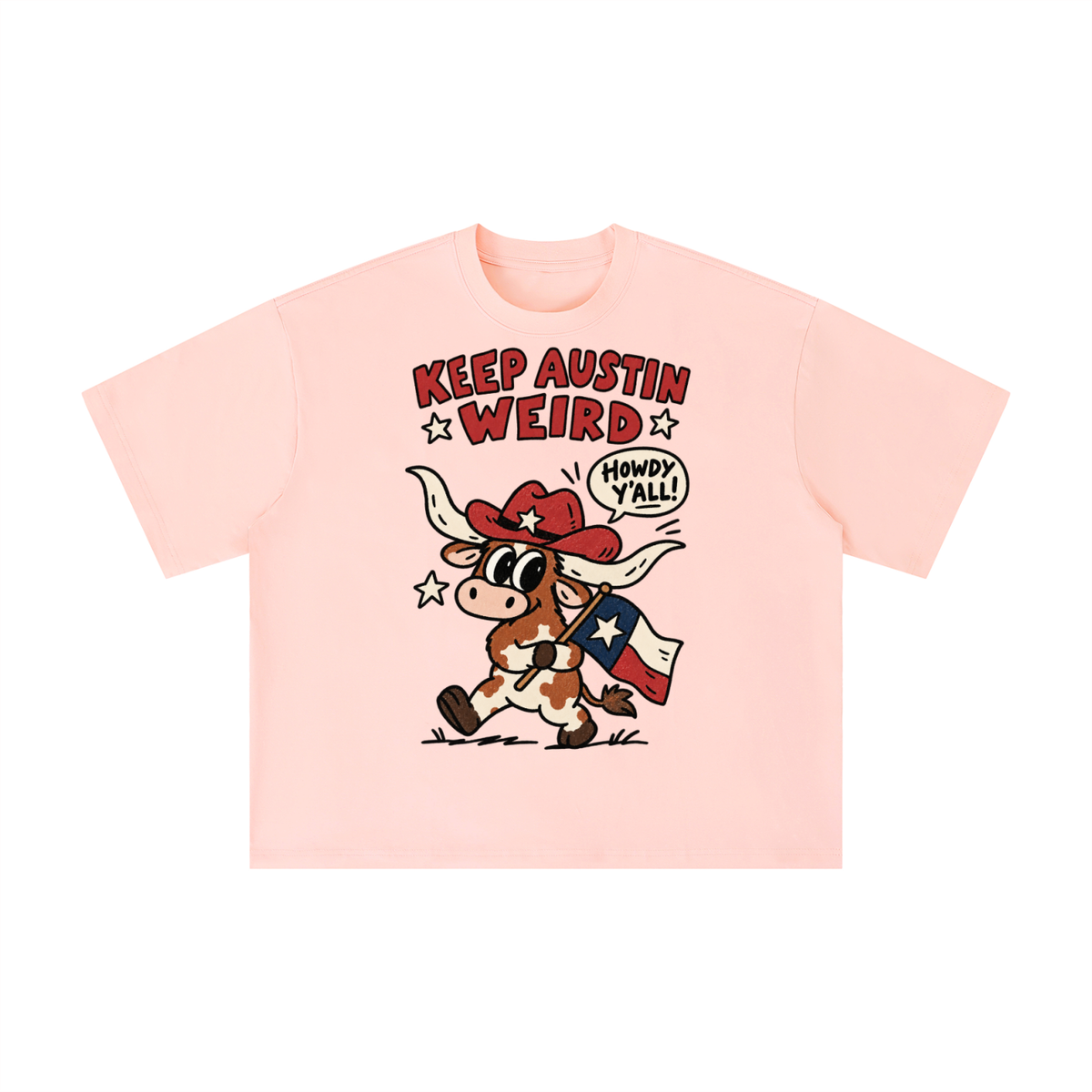 Keep Austin Weird Longhorn Cowboy Tee – Texas Howdy Y’all Graphic Shirt