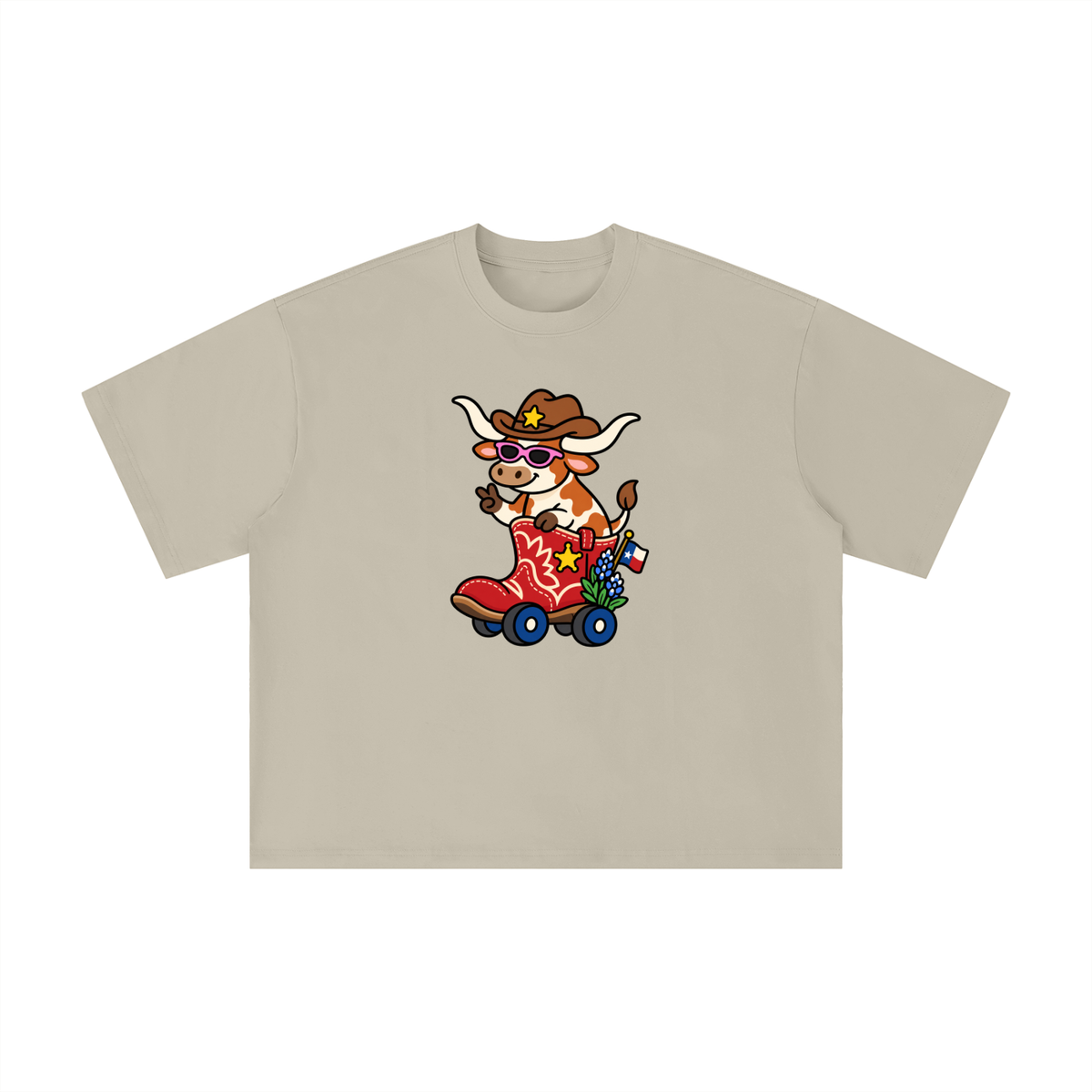Howdy Longhorn Cowboy Boot Tee
