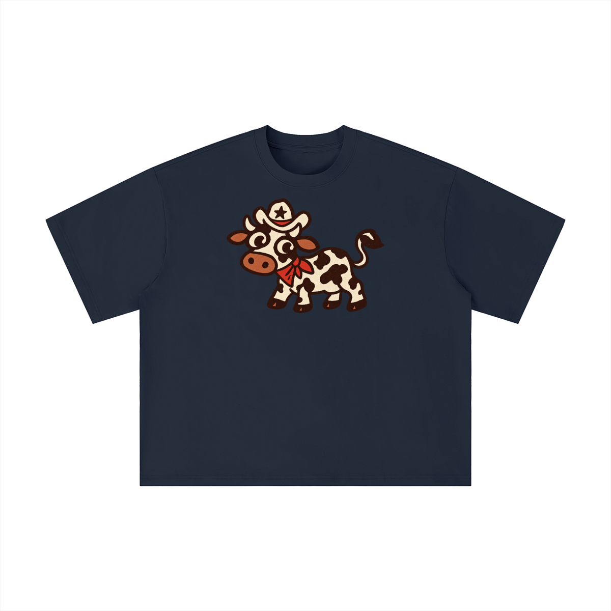 Retro Texas Cowboy Cow Graphic Tee