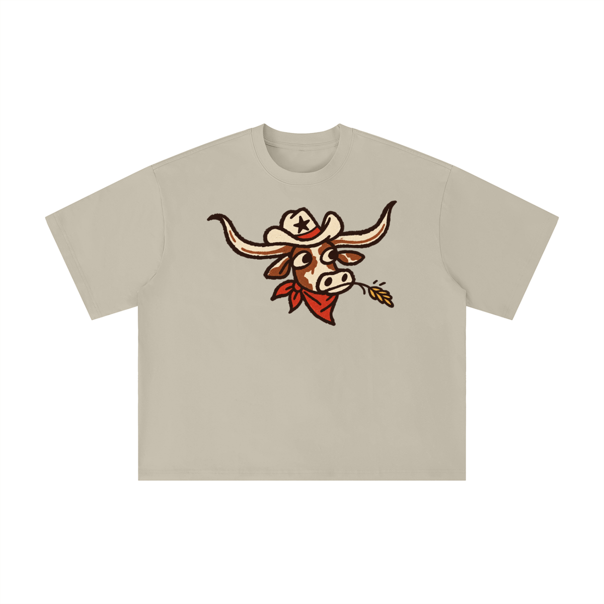 Texas Longhorn Cowboy Doodle Graphic Tee