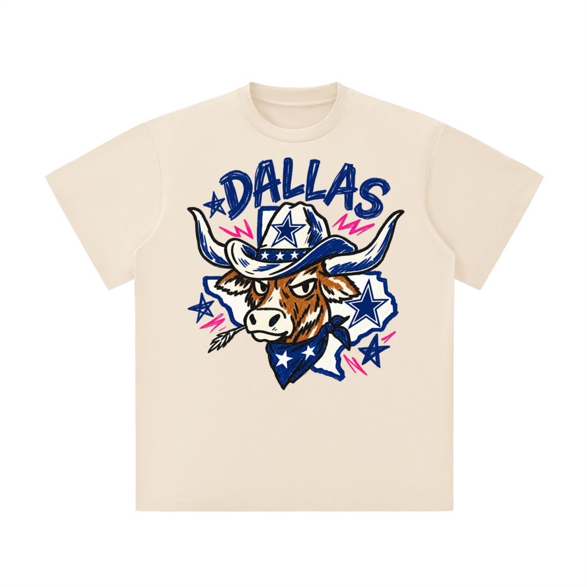 Dallas Texas Longhorn Cowboy Graphic Tee