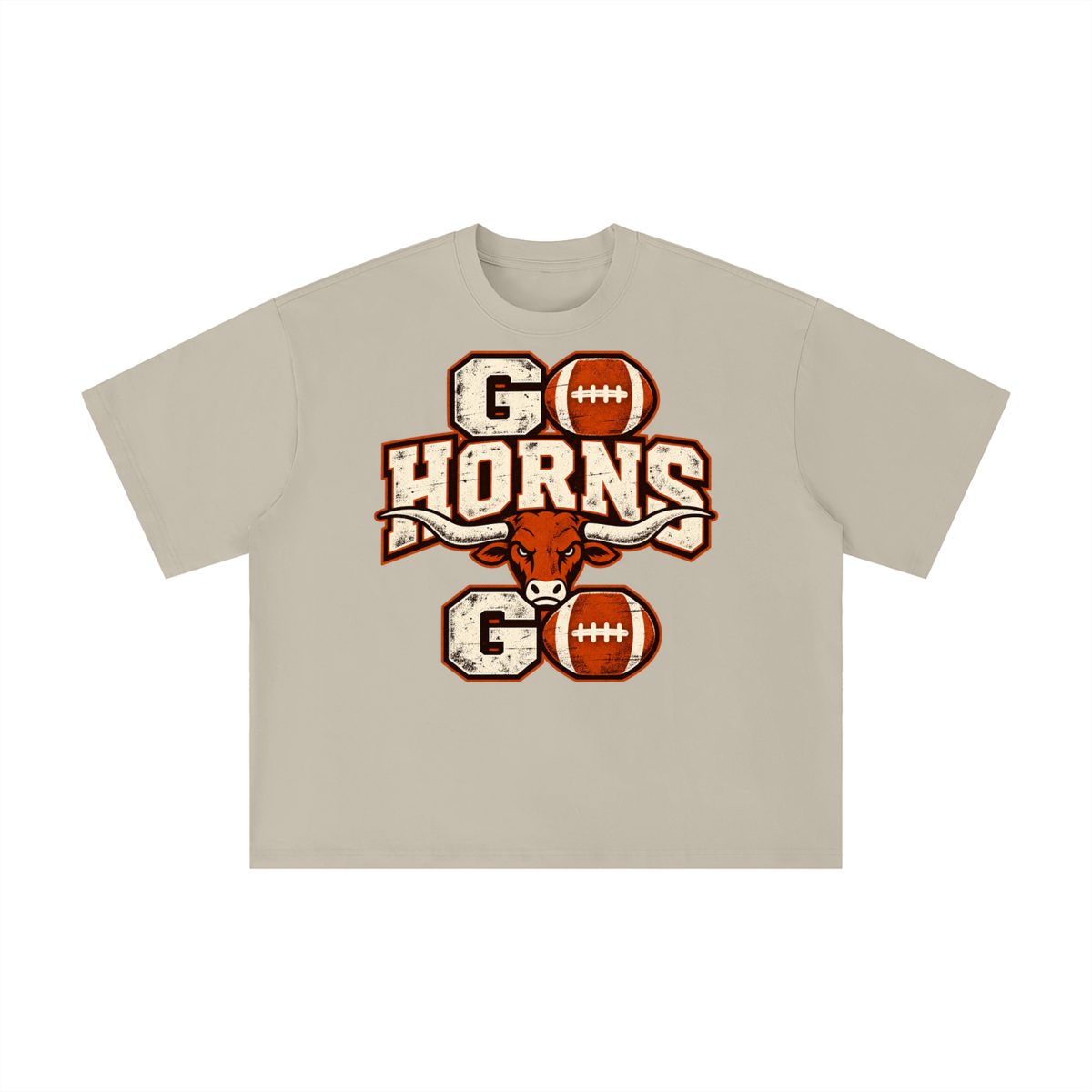 Go Horns Go Texas Football Tee