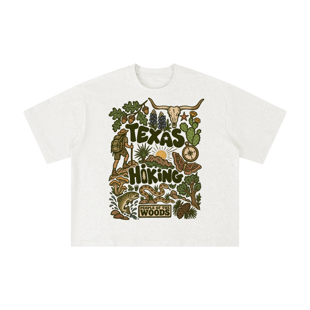 Texas Hiking Vintage Outdoor Graphic Tee