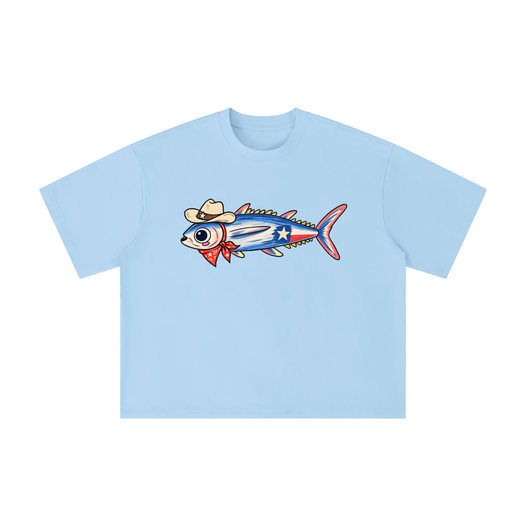 Texas Cowboy Fish Graphic Tee
