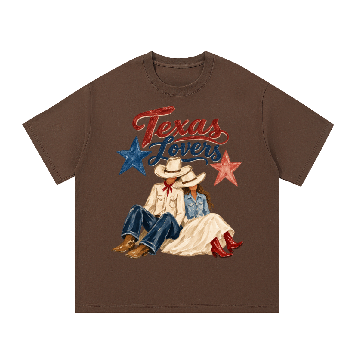 Texas Lovers Western Couple Graphic Tee