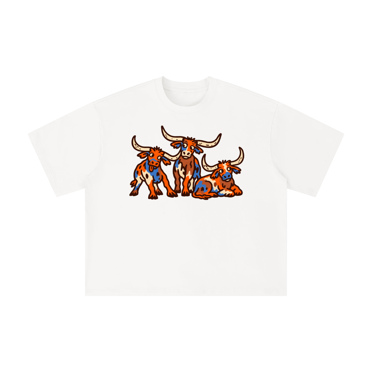 Playful Texas Longhorn Trio Graphic Tee