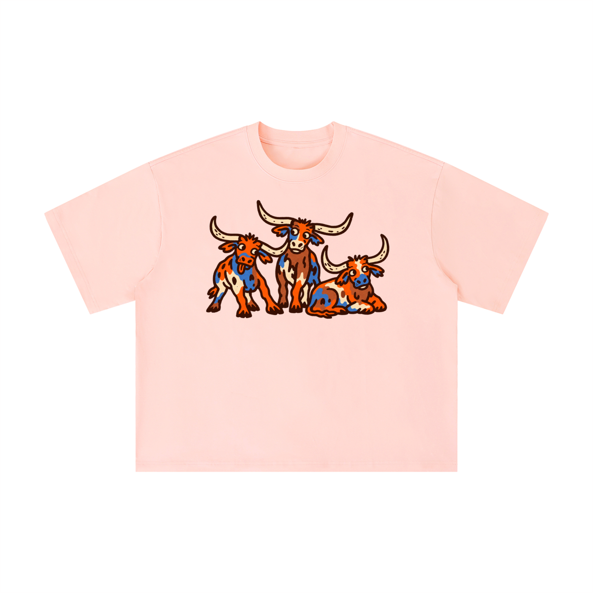 Playful Texas Longhorn Trio Graphic Tee