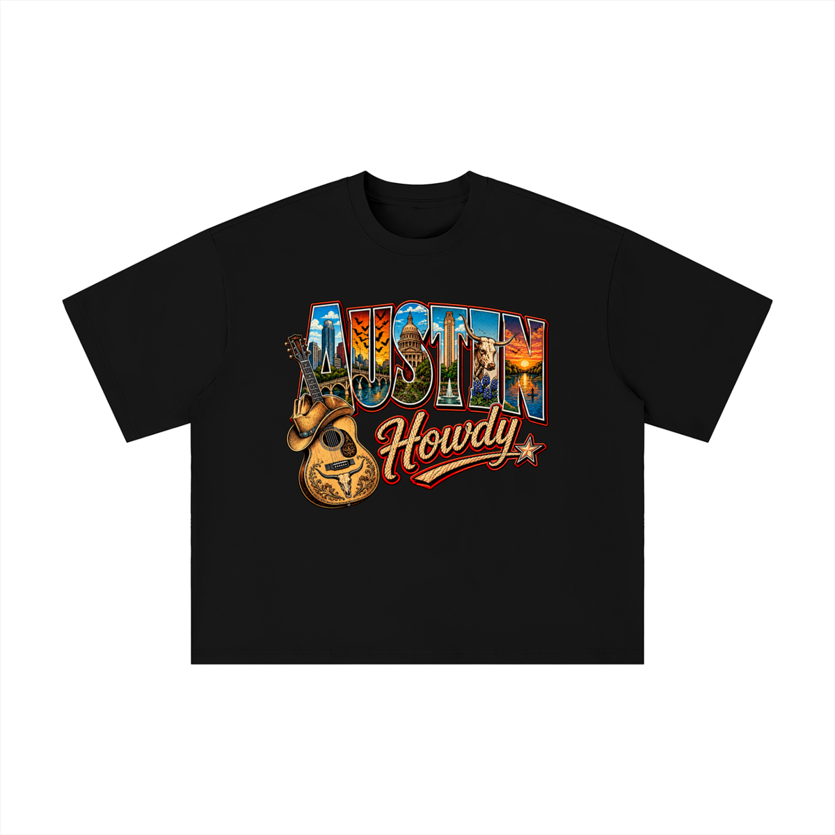 Austin Texas Howdy Vintage Western Graphic Tee