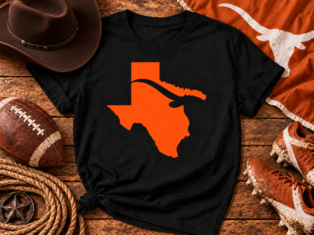 Texas Longhorn Cutout Graphic Tee