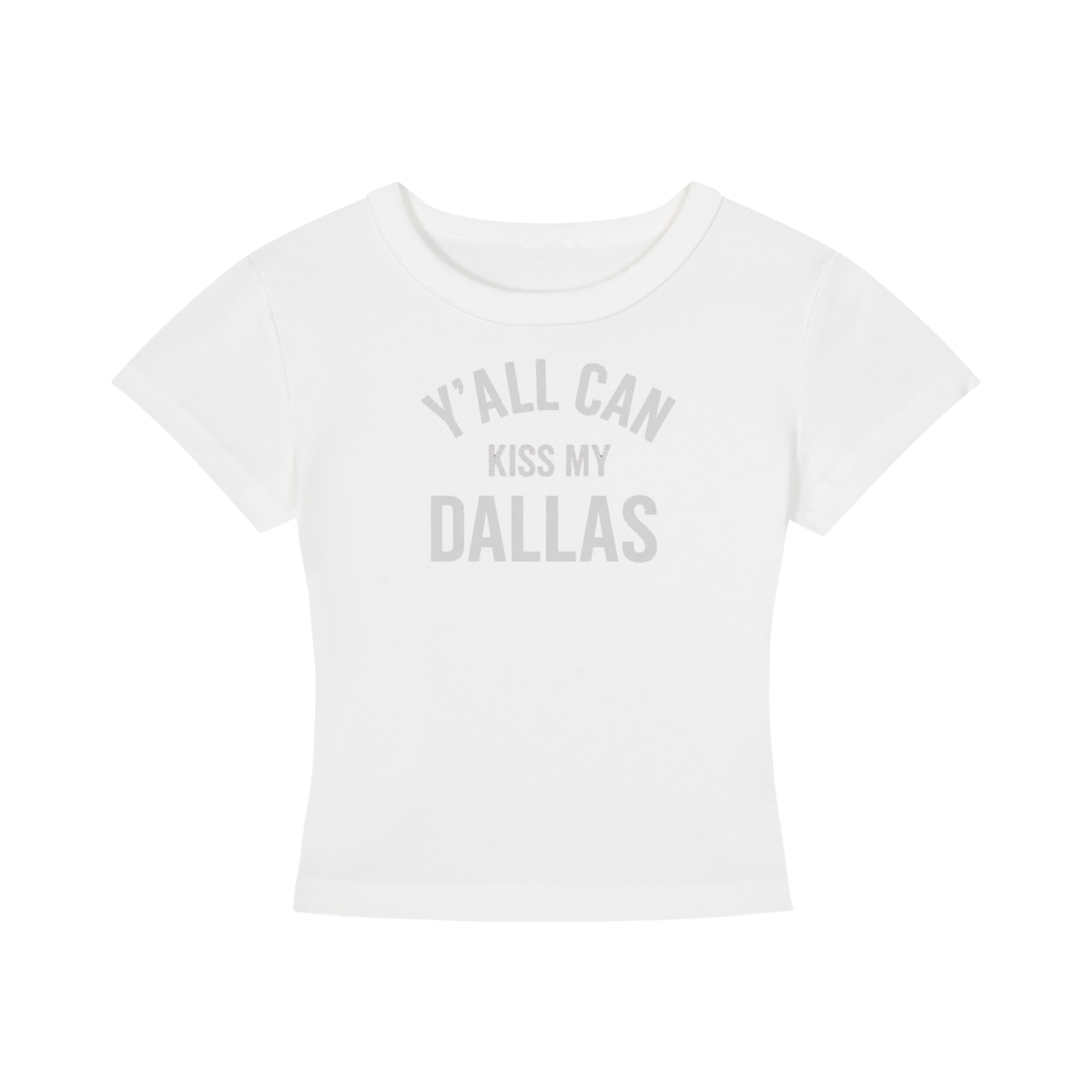 1st  Yall can kiss my dallas - Women's Cropped T-Shirt