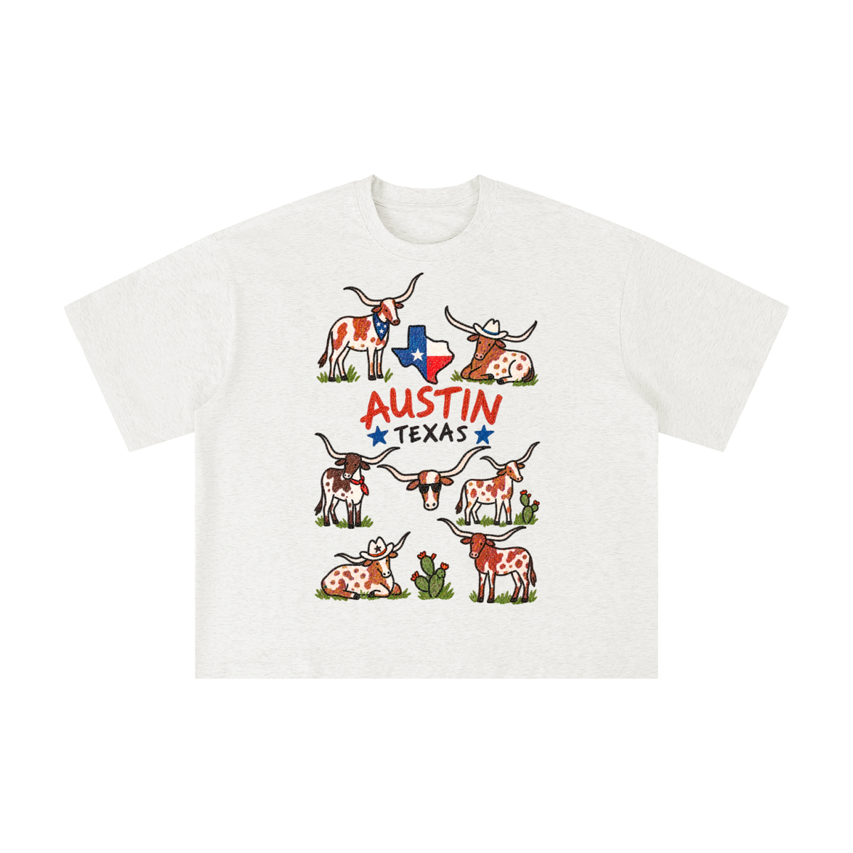 Austin Texas Longhorn Sketch Graphic Tee