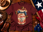 Vintage Coors Cowboy Beer Can Graphic Tee
