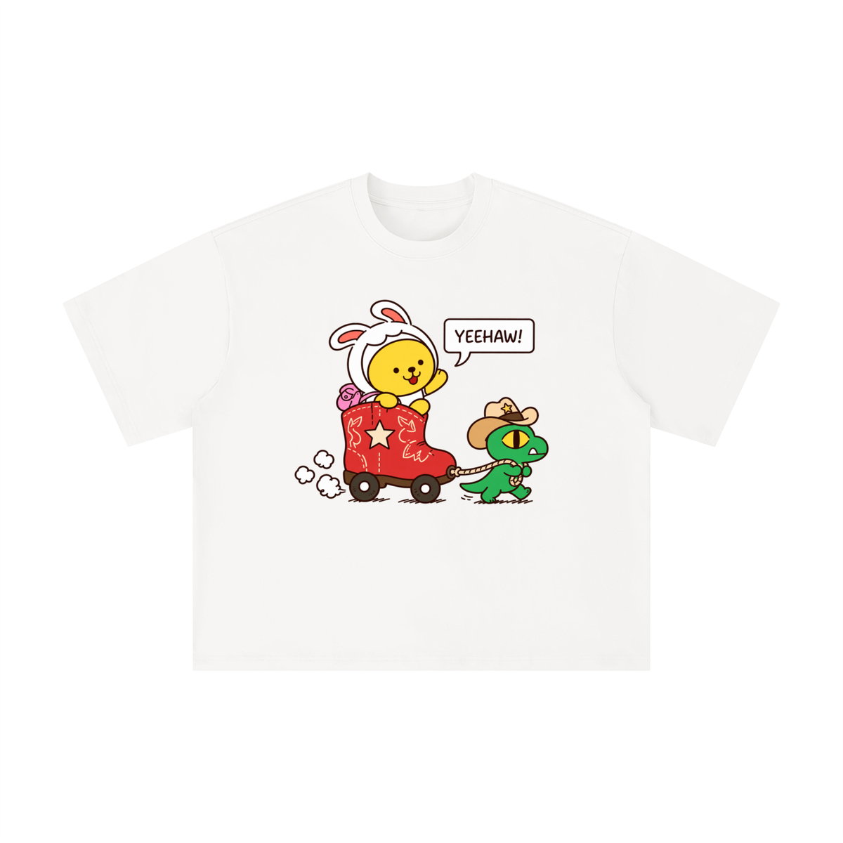 Yeehaw Boot Wagon Adventure Tee