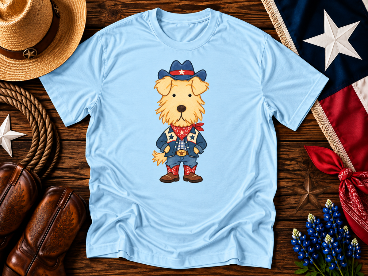 Texas Cowboy Dog Western Graphic Tee