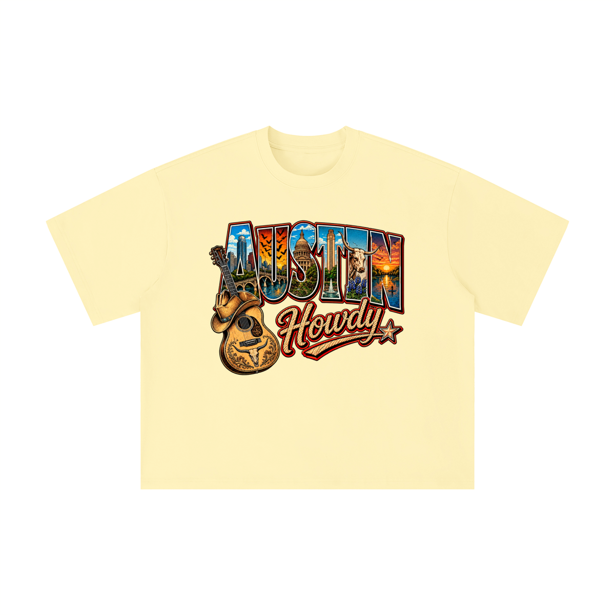Austin Texas Howdy Vintage Western Graphic Tee