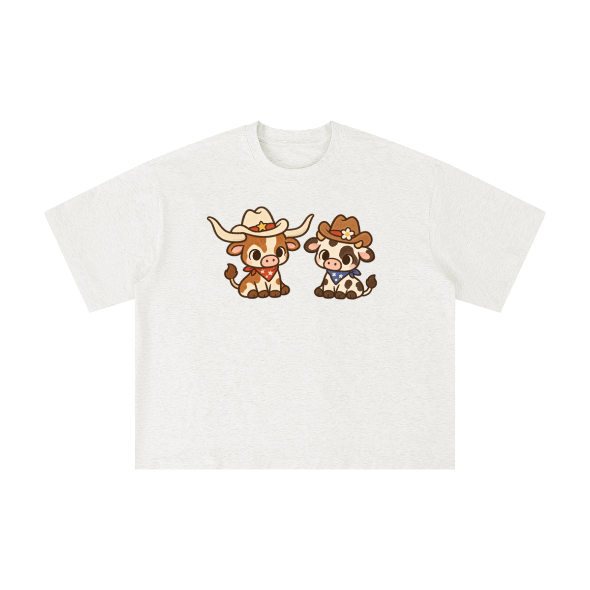 Cute Texas Longhorn & Cow Cowboy Graphic Tee