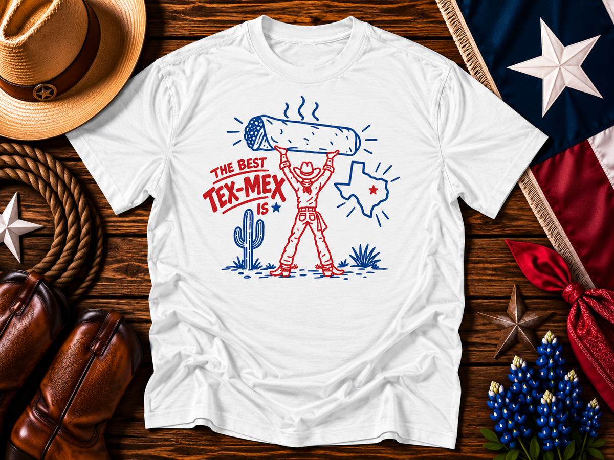 The Best Tex-Mex in Texas Cowboy Tee