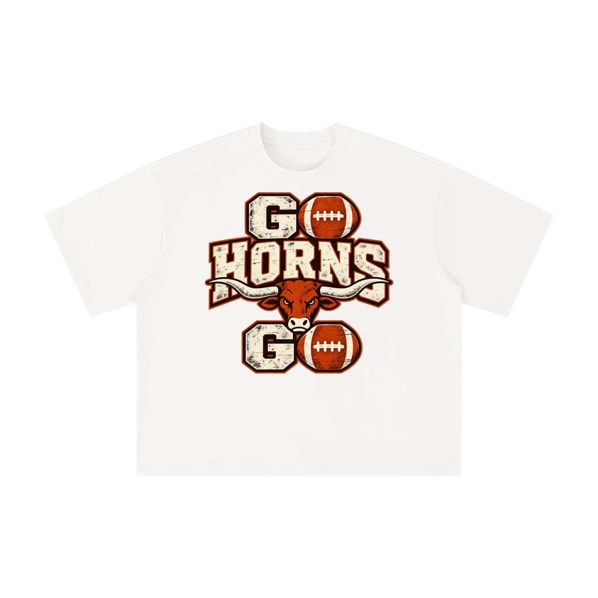 Go Horns Go Texas Football Tee