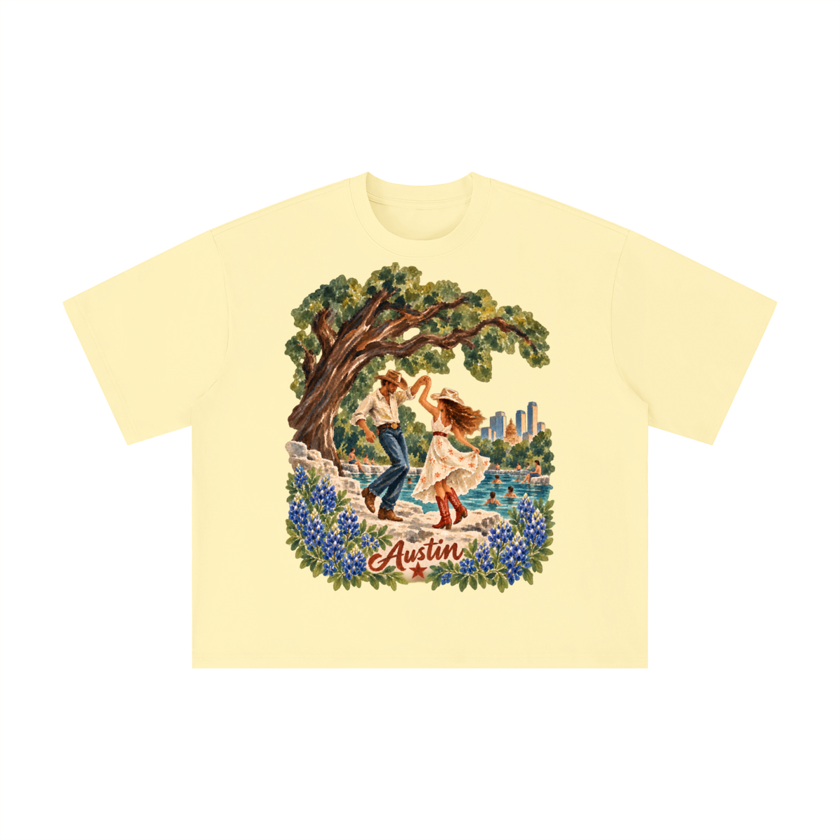 Austin Two-Step Watercolor Graphic Tee
