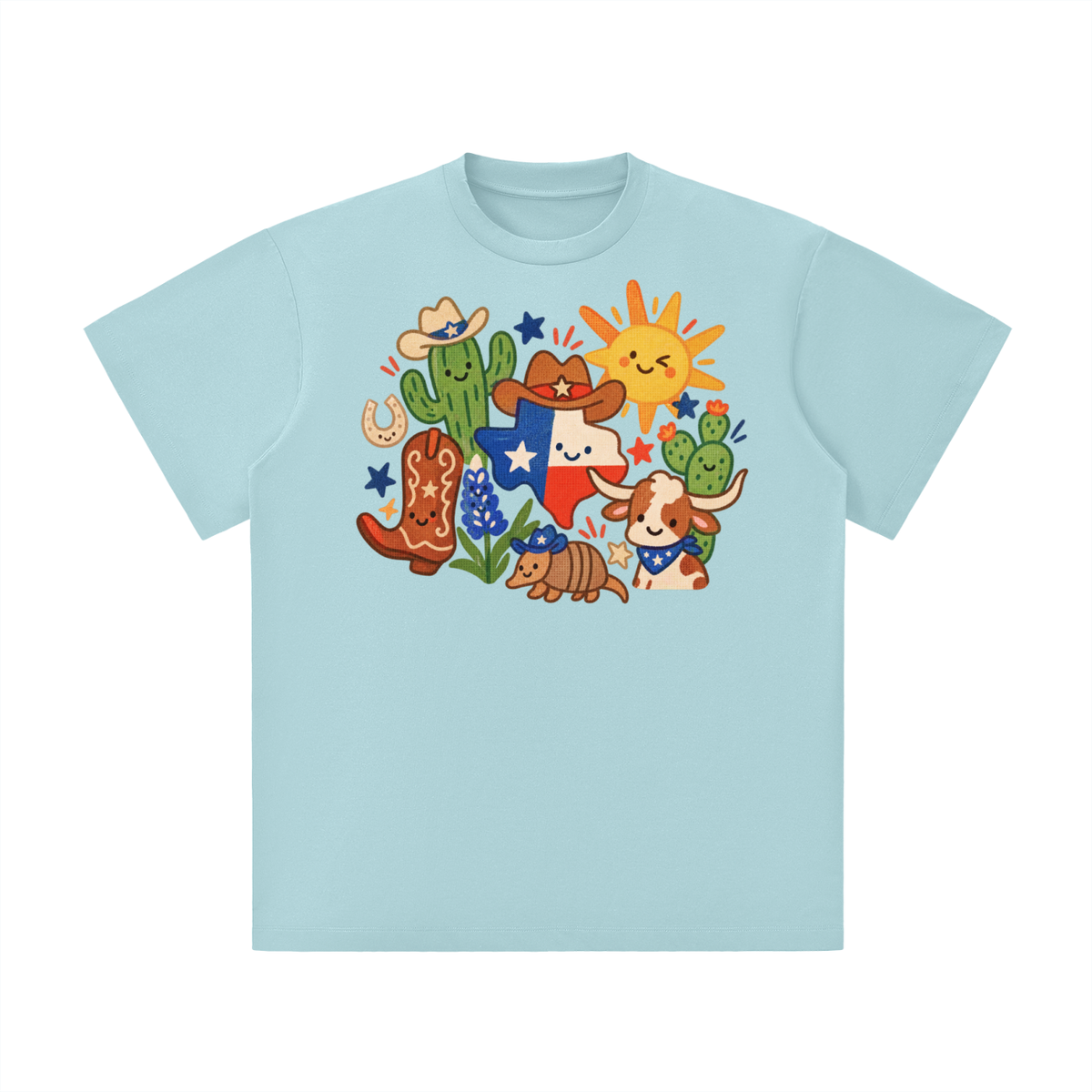Cute Texas Icons Western Graphic Tee