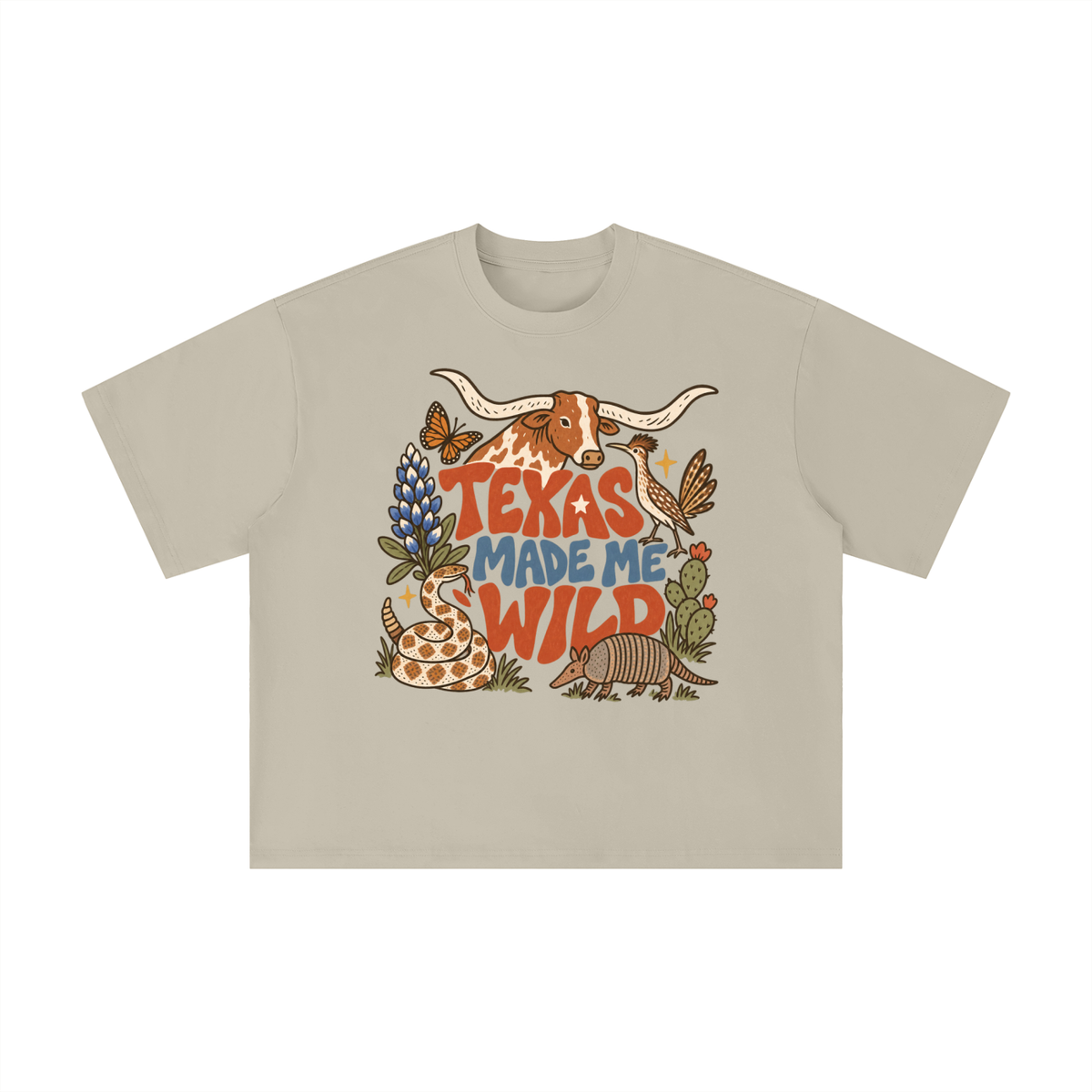 Texas Made Me Wild Vintage Graphic Tee