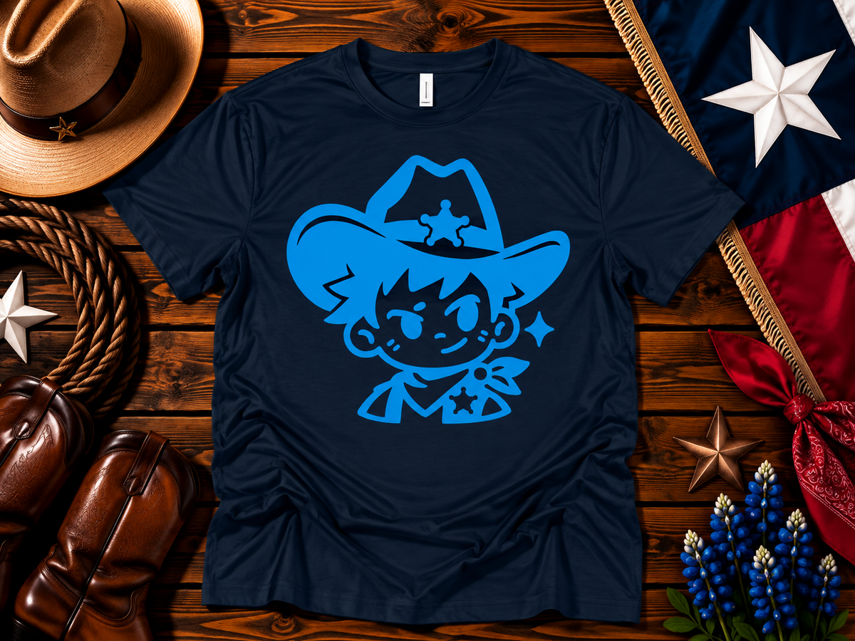 Blue Texas Cowboy Sheriff Tee