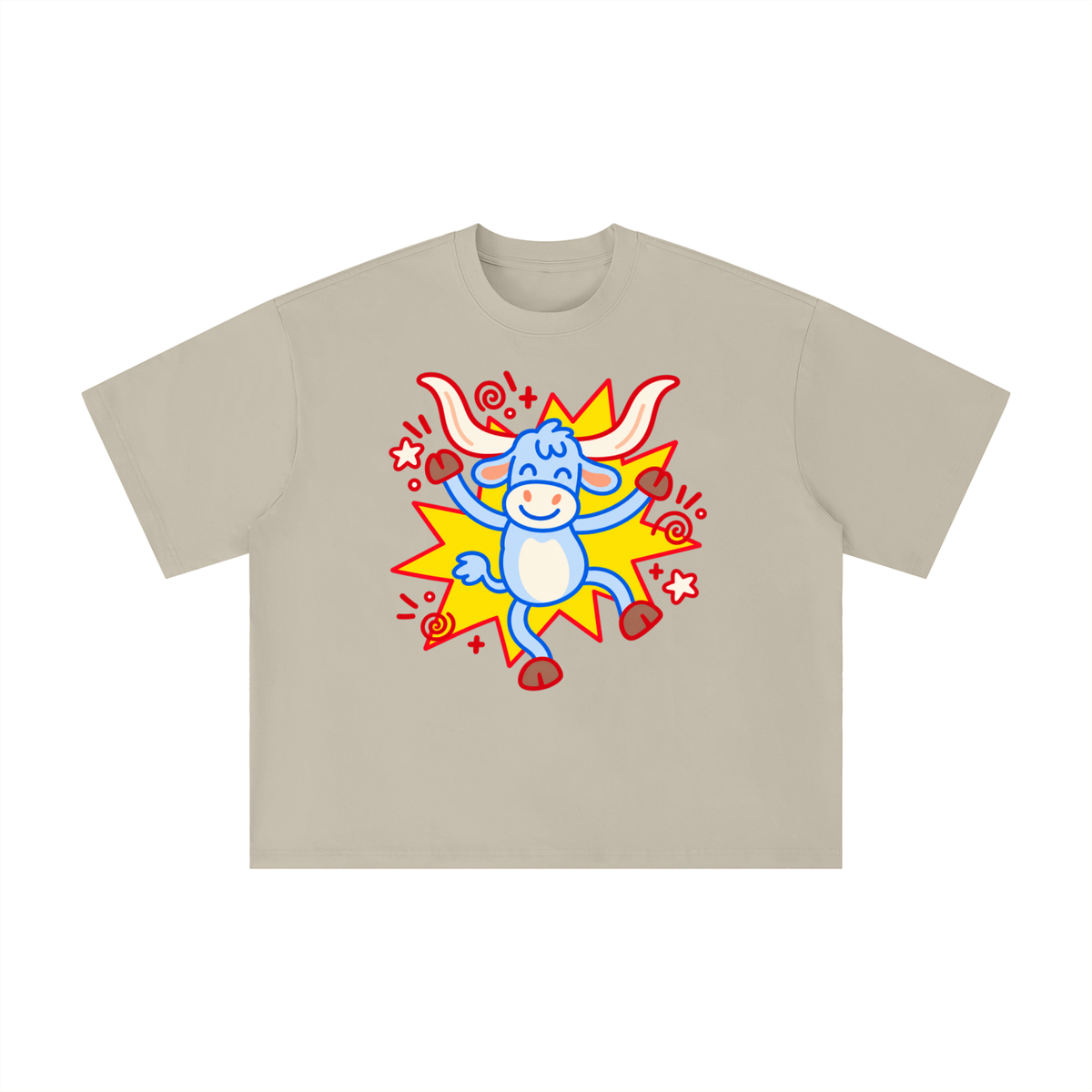 Happy Texas Longhorn Pop Art Graphic Tee