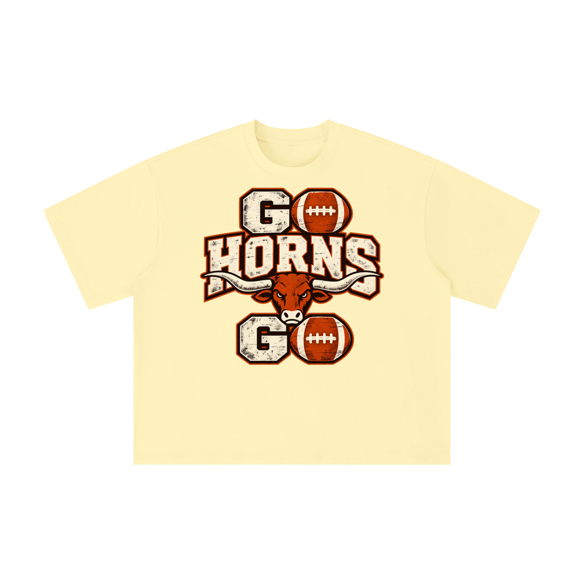 Go Horns Go Texas Football Tee