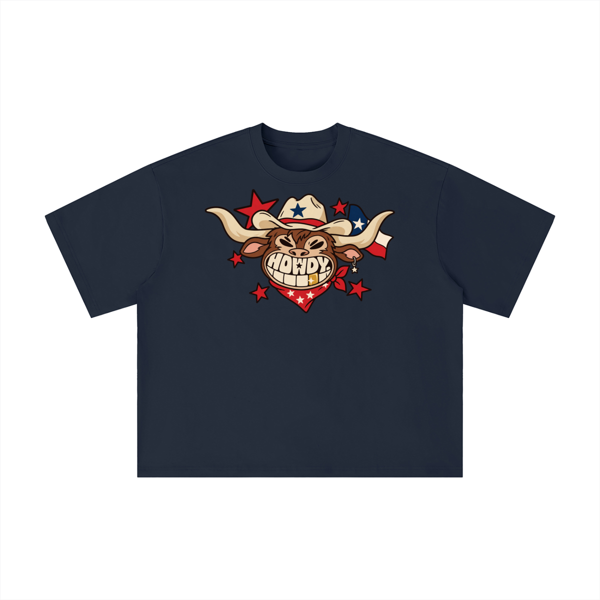 Howdy Texas Longhorn Grin Graphic Tee