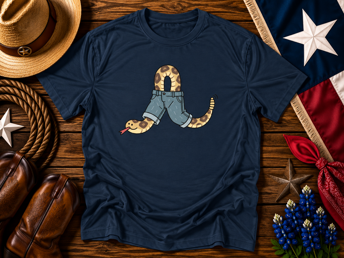 Texas Rattlesnake in Jeans Graphic Tee