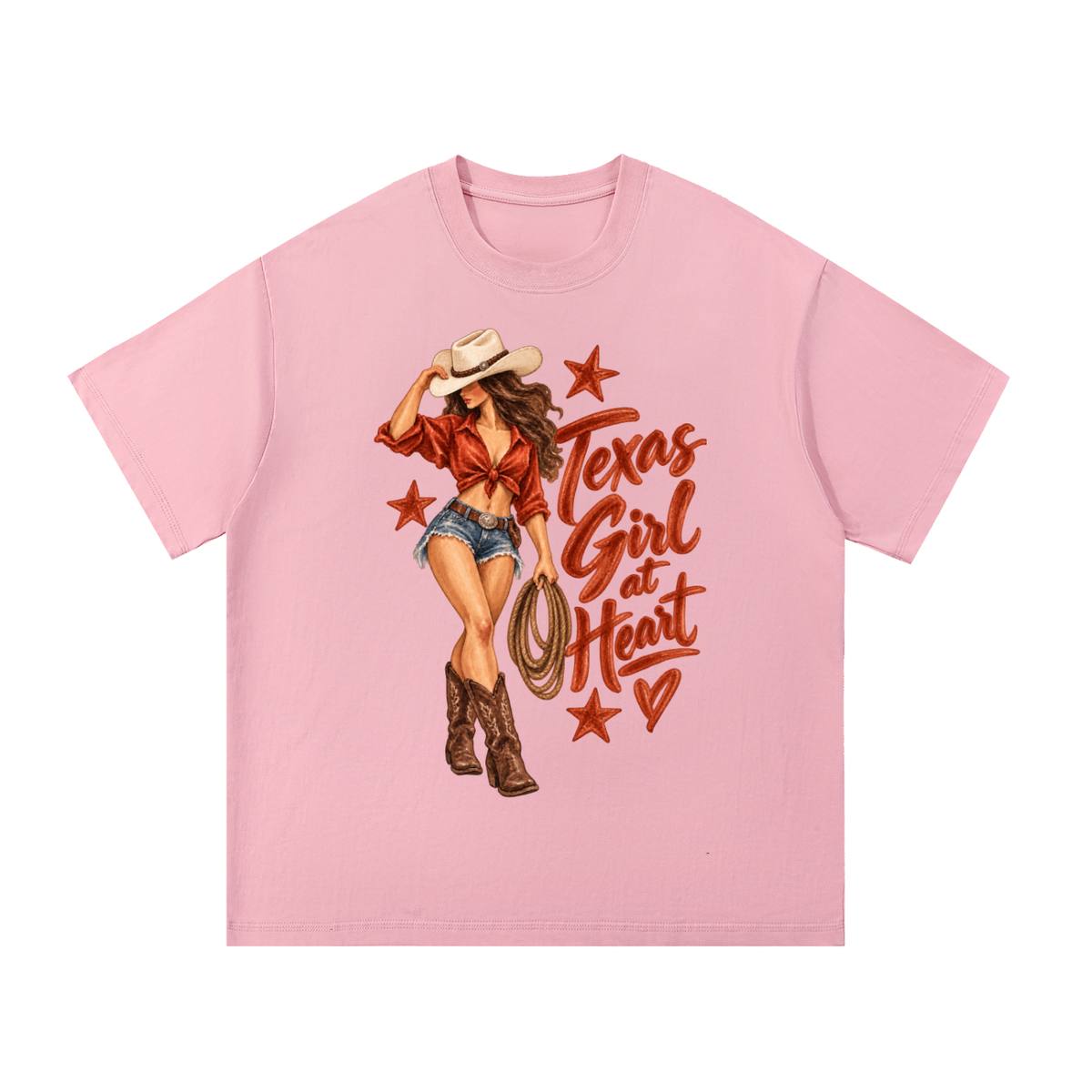 Texas Girl at Heart Cowgirl Graphic Tee