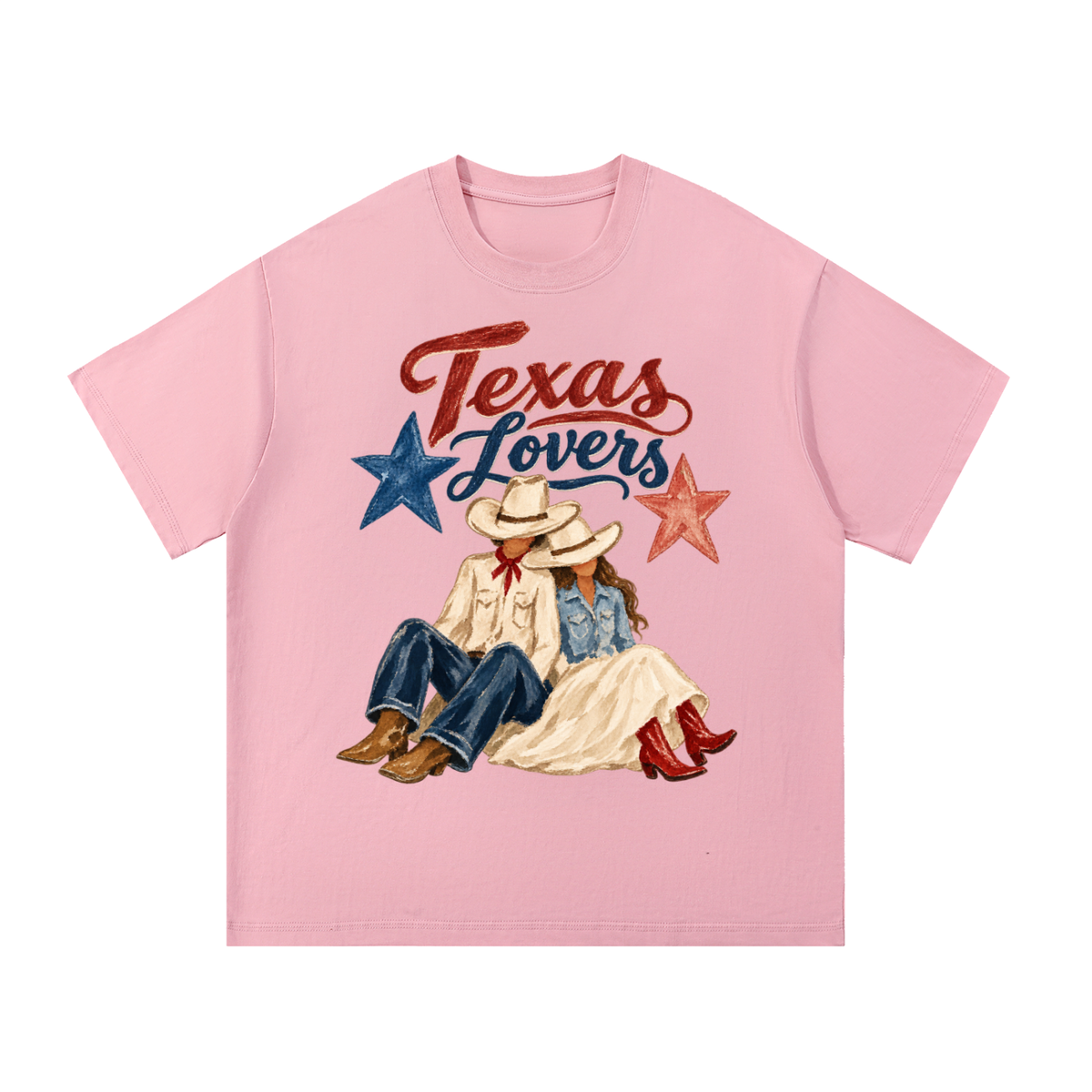 Texas Lovers Western Couple Graphic Tee