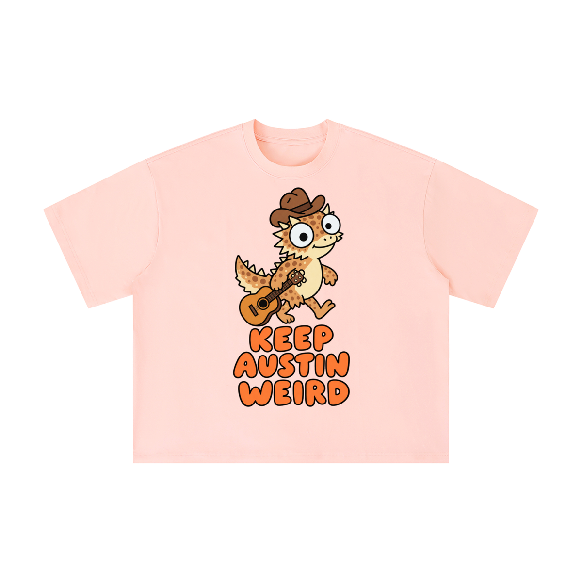 Keep Austin Weird Horned Lizard Guitar Tee – Funny Texas Cowboy Shirt