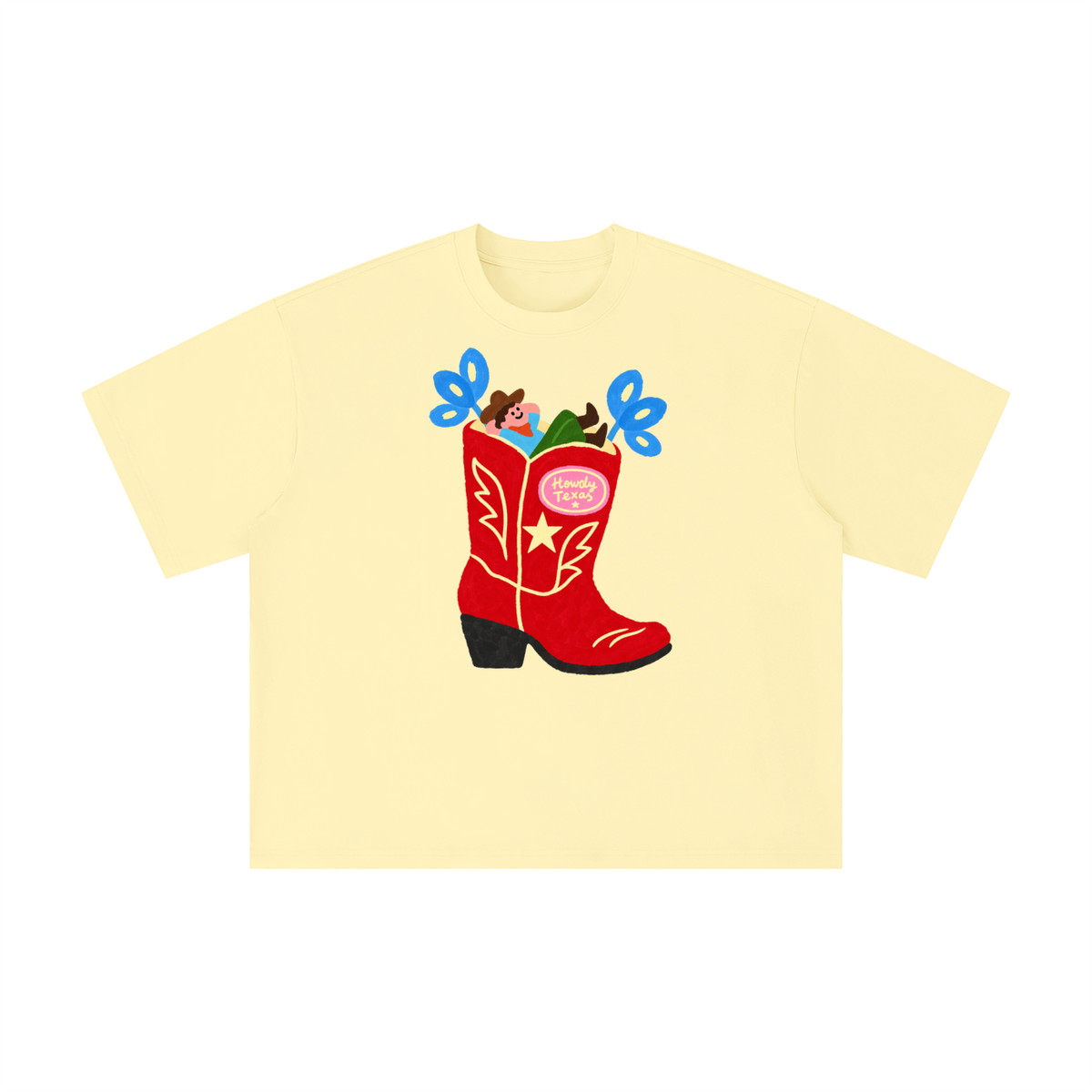 Howdy Texas Cowboy Boot Graphic Tee
