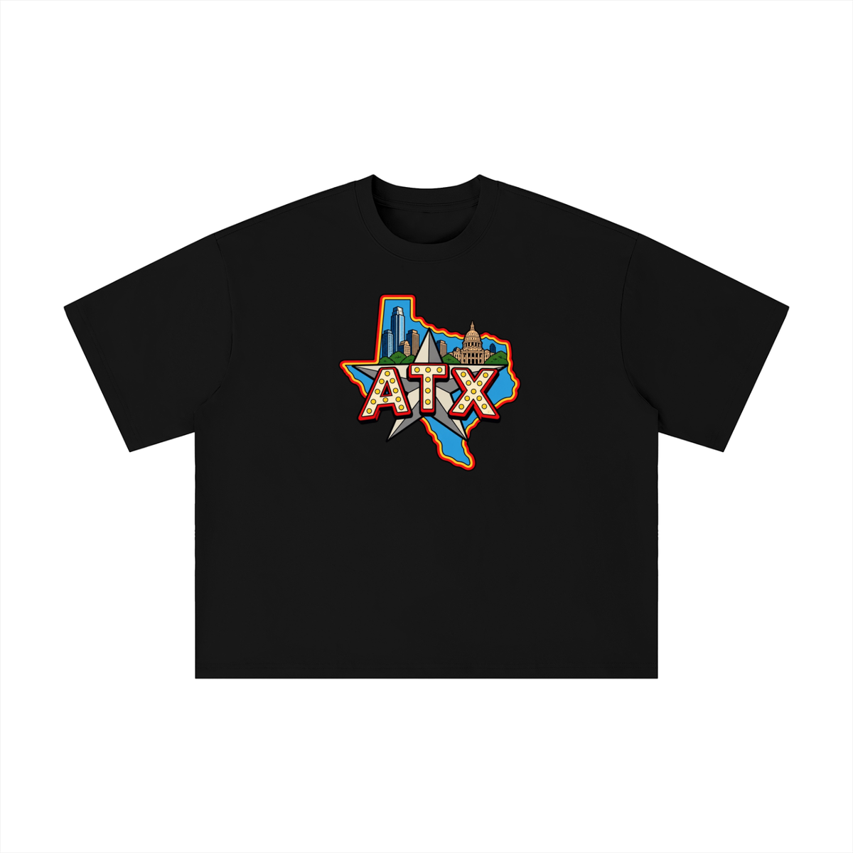ATX Texas Star Austin Skyline Graphic Tee