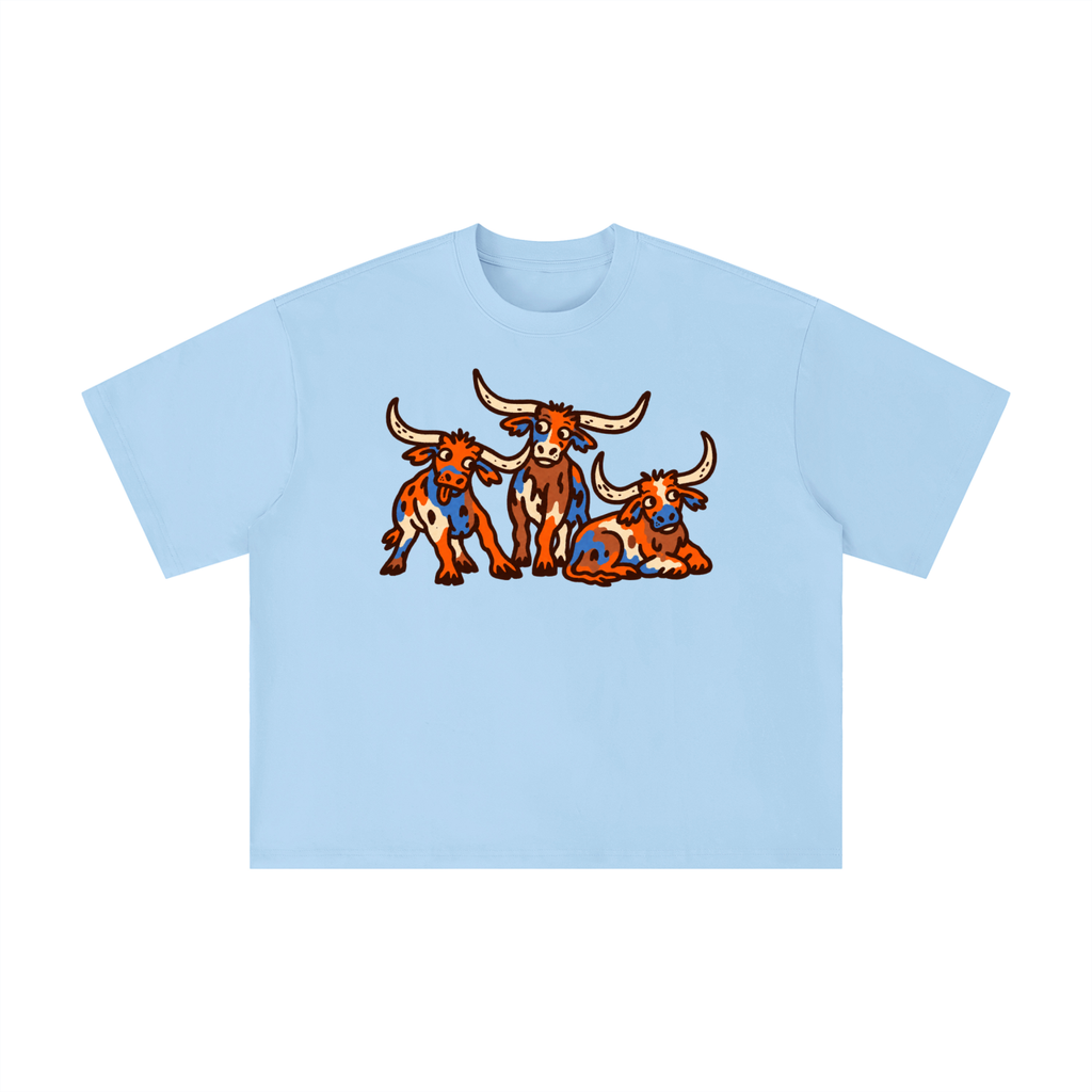 Playful Texas Longhorn Trio Graphic Tee