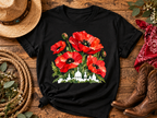 Georgetown Red Poppy Watercolor Graphic Tee
