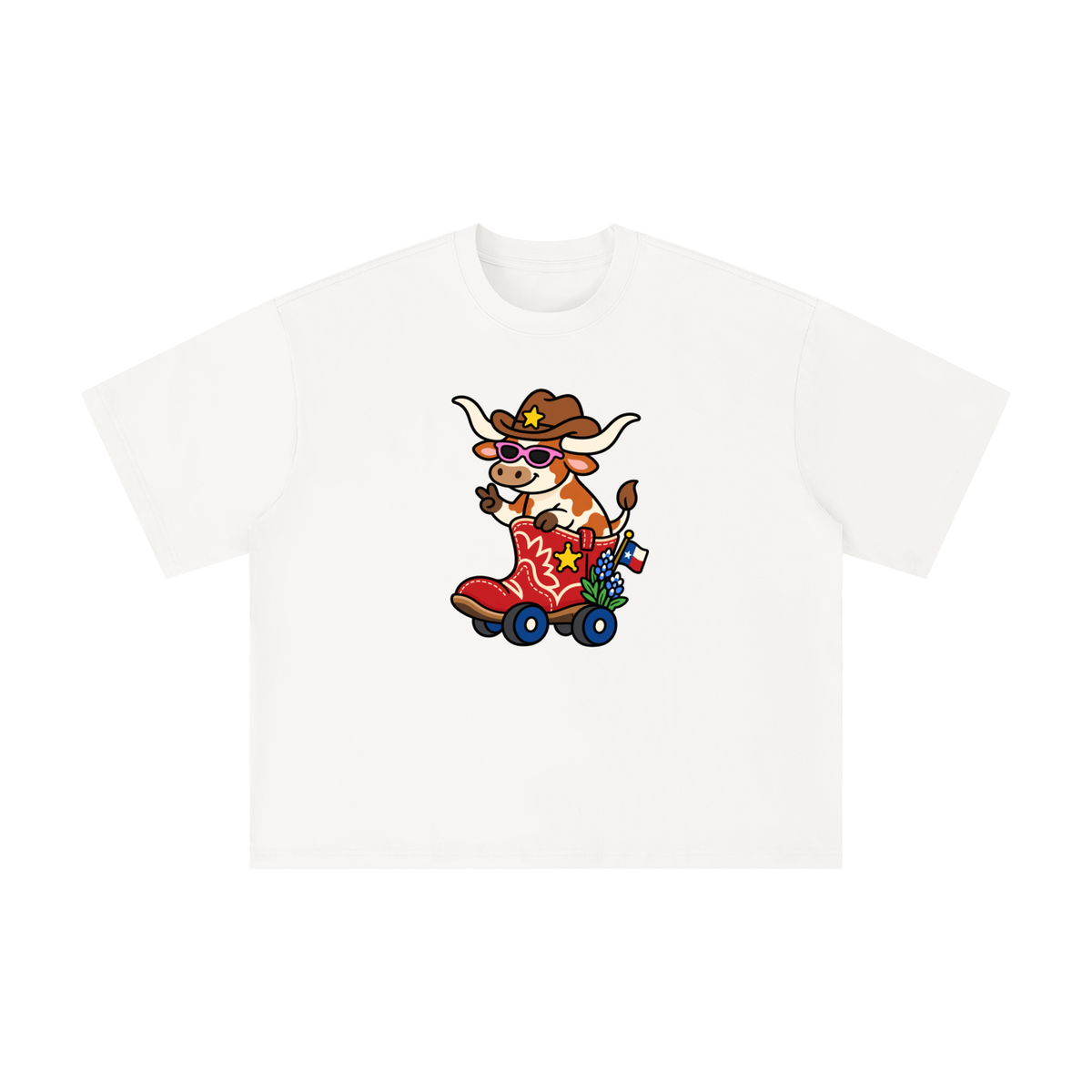 Howdy Longhorn Cowboy Boot Tee