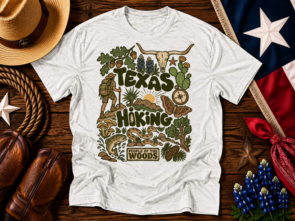 Texas Hiking Vintage Outdoor Graphic Tee