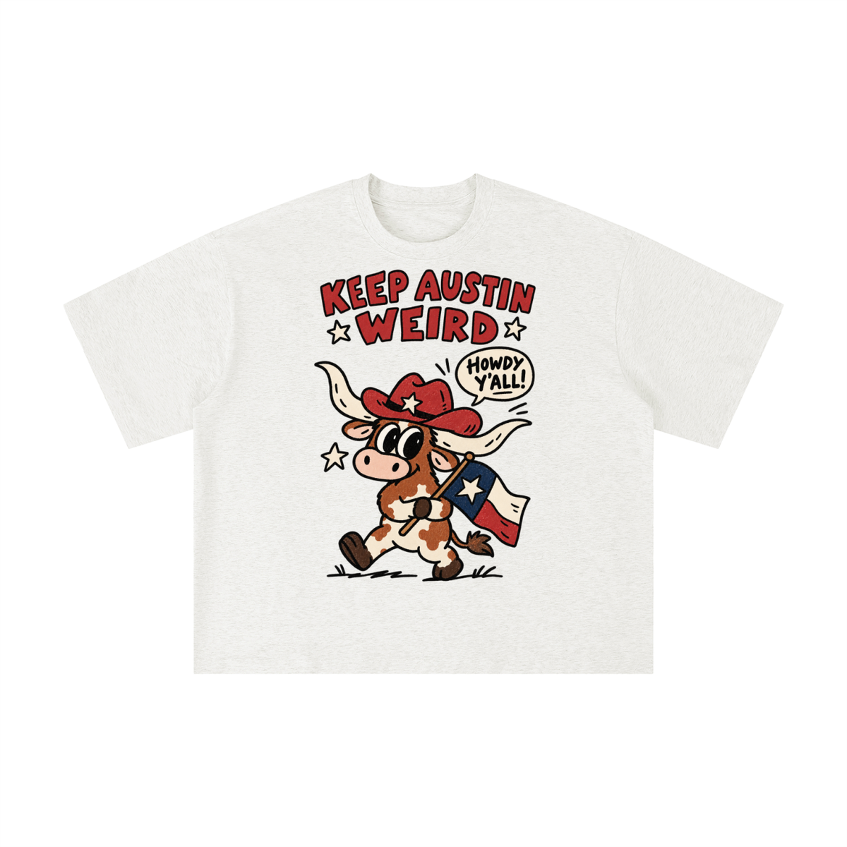 Keep Austin Weird Longhorn Cowboy Tee – Texas Howdy Y’all Graphic Shirt