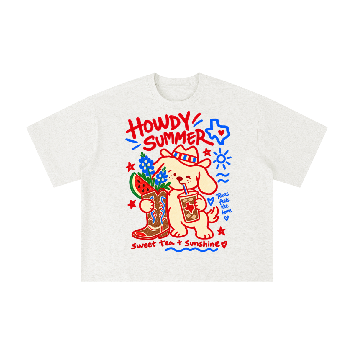 Howdy Summer Texas Puppy Graphic Tee