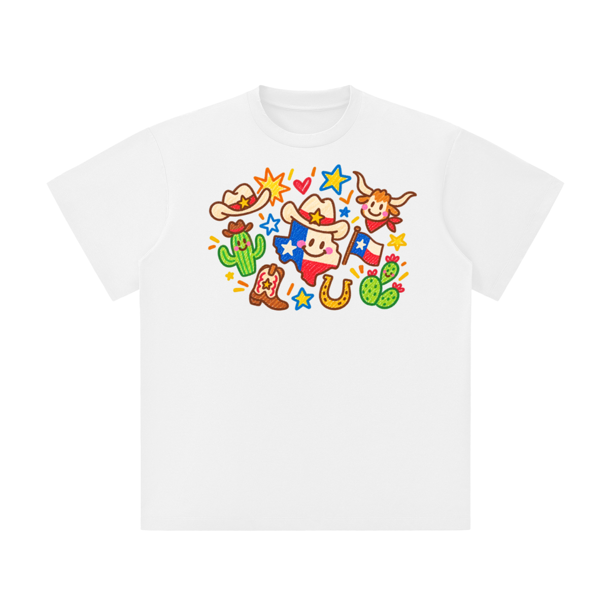 Happy Texas Doodle Graphic Tee