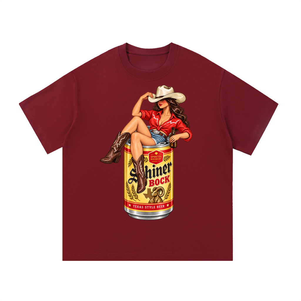 Shiner Bock Texas Cowgirl Vintage Graphic Tee