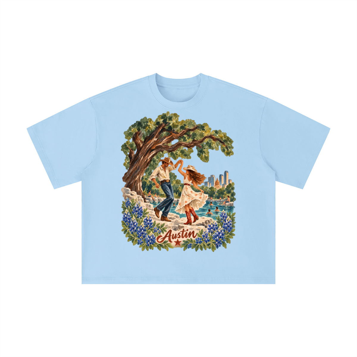 Austin Two-Step Watercolor Graphic Tee