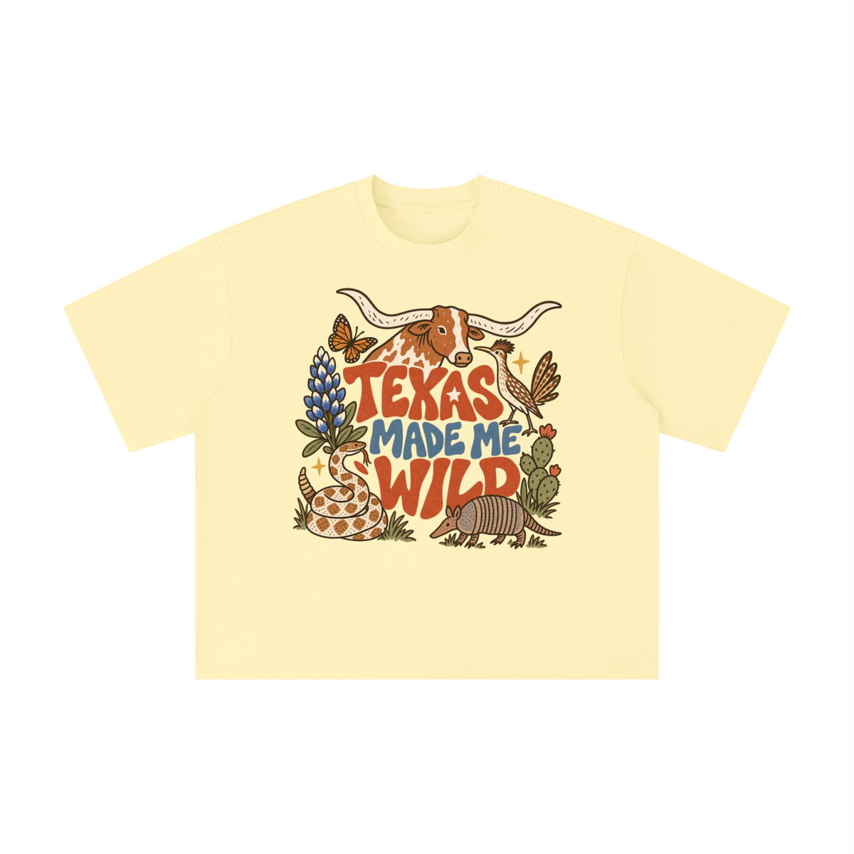 Texas Made Me Wild Vintage Graphic Tee